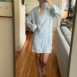 120% Lino beach coverup dress